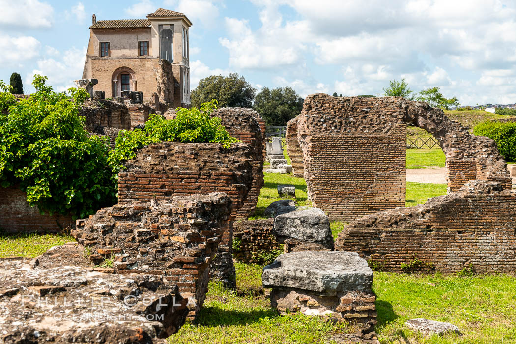 Ancient Roman ruins on the Palatine Hill, Rome. Italy, natural history stock photograph, photo id 35579