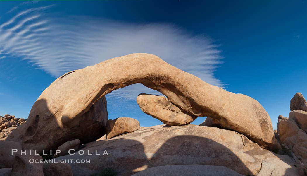 Arch Rock in Joshua Tree National Park.  A natural stone arch in the White Tank area of Joshua Tree N.P. California, USA, natural history stock photograph, photo id 26766