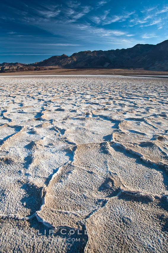 Devils Golf Course, California.  Evaporated salt has formed into gnarled, complex crystalline shapes in on the salt pan of Death Valley National Park, one of the largest salt pans in the world.  The shapes are constantly evolving as occasional floods submerge the salt concretions before receding and depositing more salt. USA, natural history stock photograph, photo id 15614