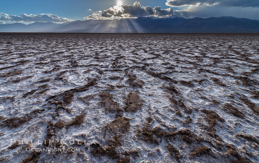 Erosion in the salt patterns of Badwater Playa, Death Valley National Park. California, USA, natural history stock photograph, photo id 30475