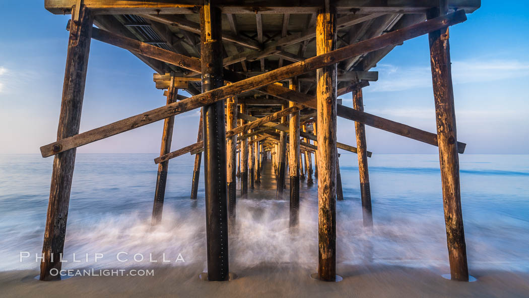 Balboa Pier, sunrise. Newport Beach, California, USA, natural history stock photograph, photo id 29139