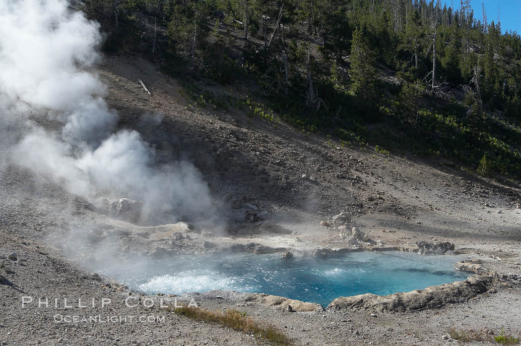 Beryl Spring is superheated with temperatures above the boiling point. Yellowstone National Park, Wyoming, USA, natural history stock photograph, photo id 13465