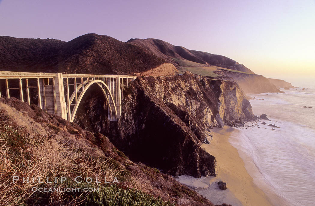 Highway 1 and Bixby bridge, Big Sur, California