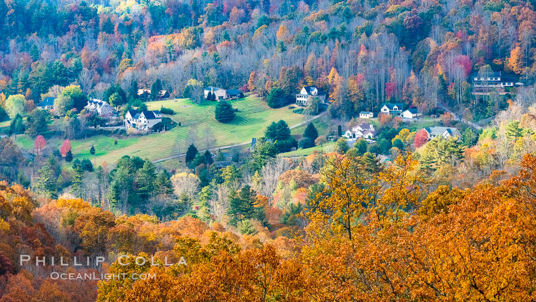 Blue Ridge Parkway Fall Colors, Asheville, North Carolina. USA, natural history stock photograph, photo id 34649