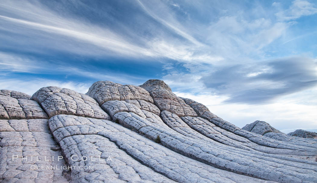 Brain rocks and clouds, sunset, White Pocket. Vermillion Cliffs National Monument, Arizona, USA, natural history stock photograph, photo id 26619