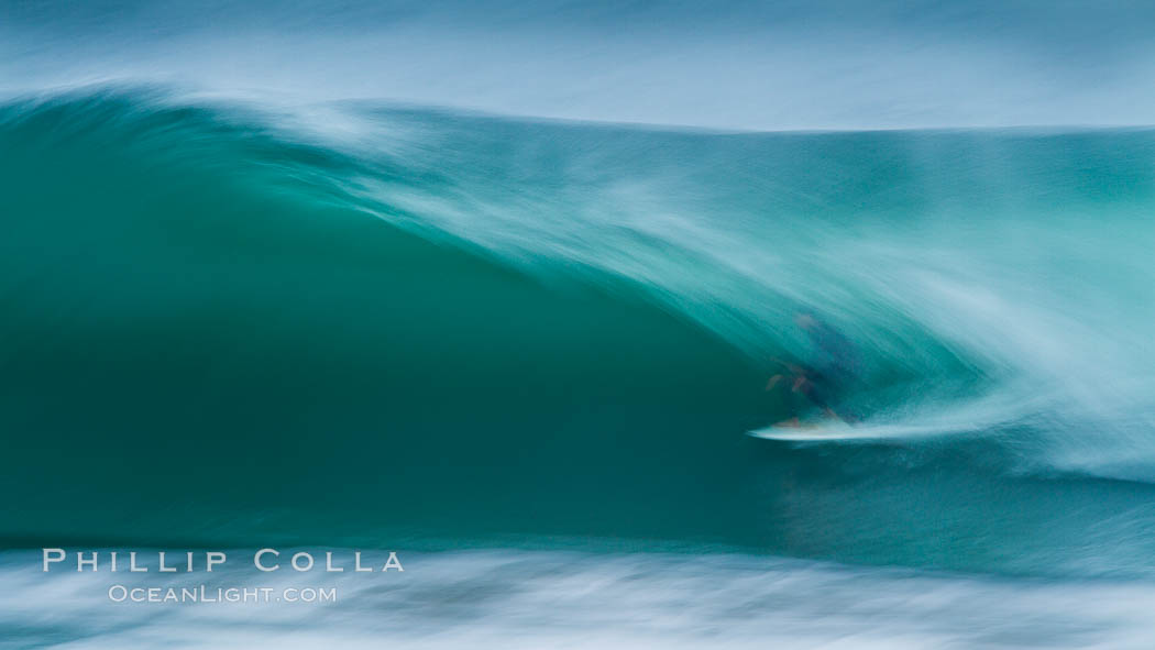 Breaking wave fast motion and blur. The Wedge, Newport Beach, California