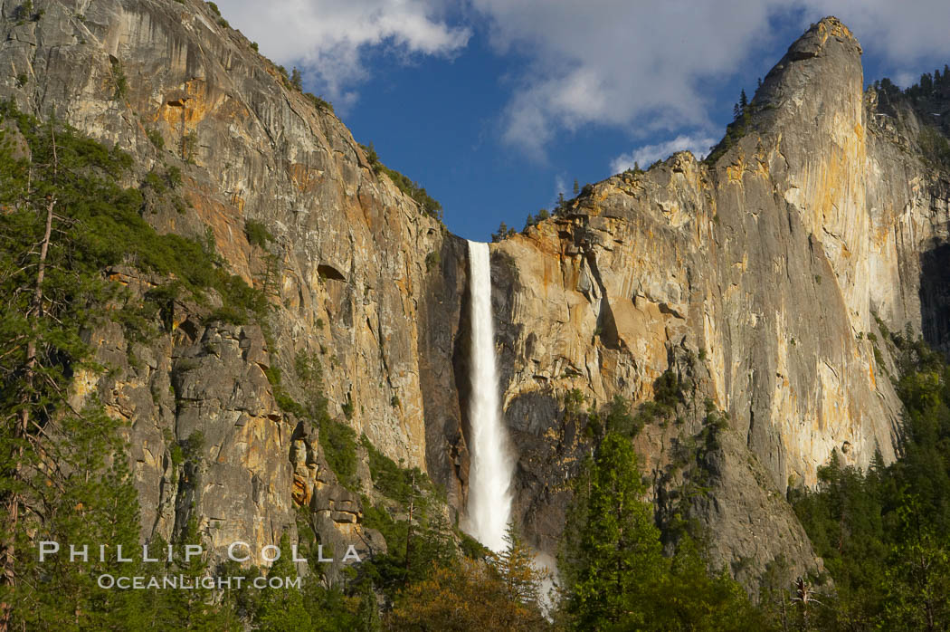 Bridalveil Falls. Yosemite National Park, California, USA, natural history stock photograph, photo id 12647
