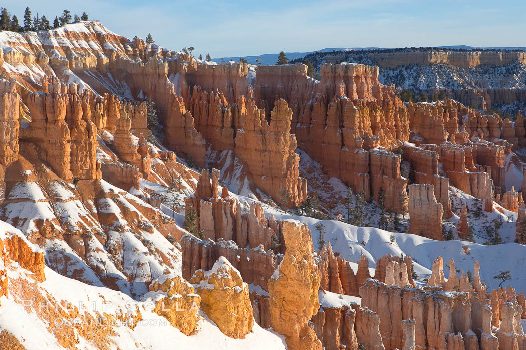 Bryce Canyon hoodoos line all sides of the Bryce Amphitheatre. Bryce Canyon National Park, Utah, USA, natural history stock photograph, photo id 18614