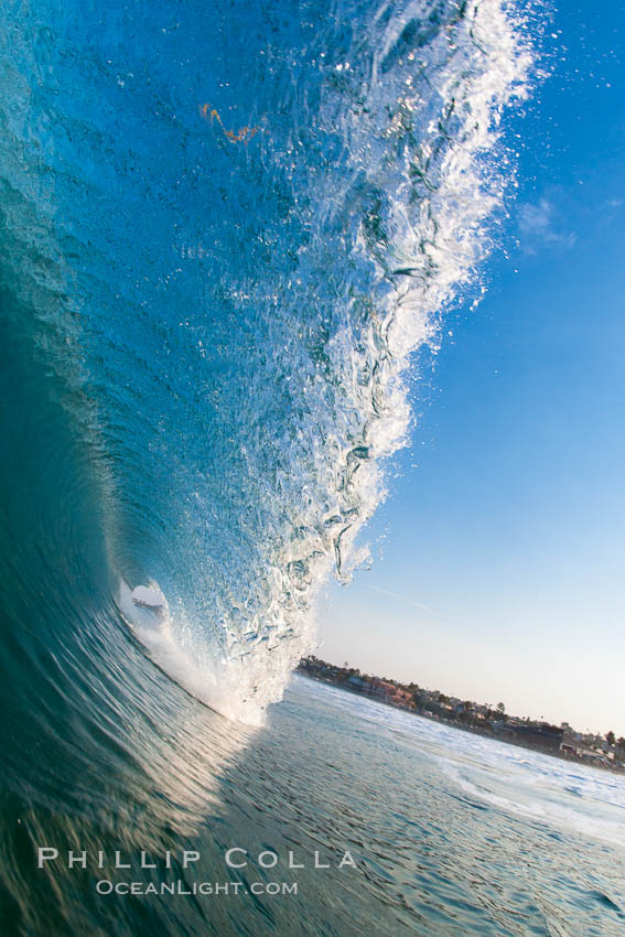 Cardiff morning surf, breaking wave, Cardiff by the Sea, California