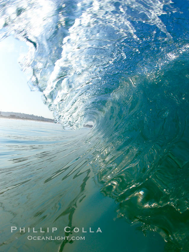 Cardiff morning surf, breaking wave. Cardiff by the Sea, California, USA, natural history stock photograph, photo id 23297