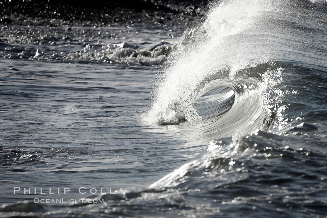 Carlsbad morning shorebreak, heaving little 6 tube., natural history stock photograph, photo id 17902