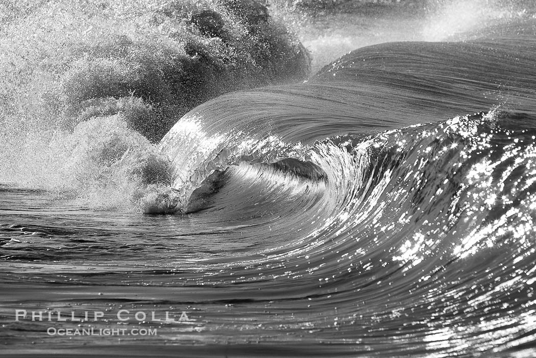 Carlsbad morning shorebreak, heaving little 6 tube., natural history stock photograph, photo id 17904