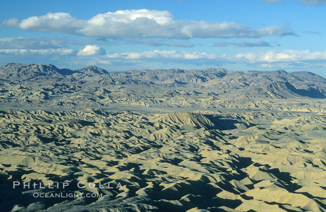 Carrizo Badlands viewed from Fonts Point. Anza-Borrego Desert State Park, Borrego Springs, California, USA, natural history stock photograph, photo id 05529