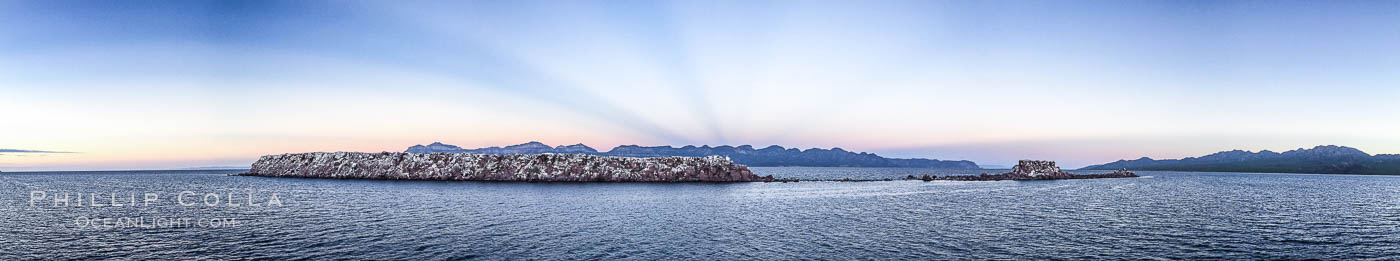 Cayo Island, sunrise panorama, Sea of Cortez, Mexico. Baja California, natural history stock photograph, photo id 31282