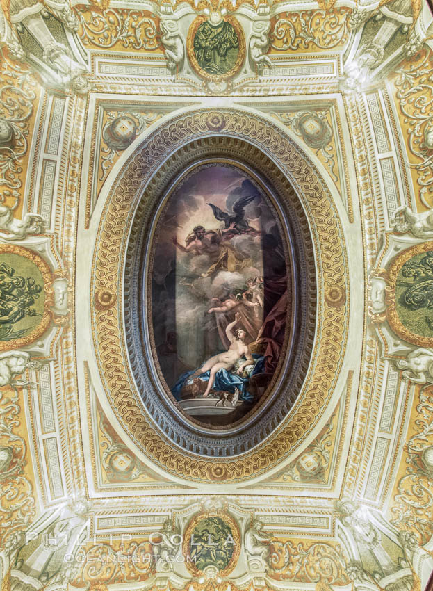 Ceiling detail Kensington Palace. London, United Kingdom, natural history stock photograph, photo id 28294