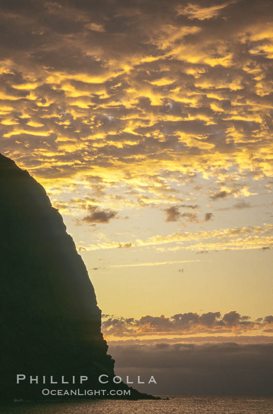 Clouds at sunset, rich warm colors and patterns, Guadalupe Island (Isla Guadalupe)