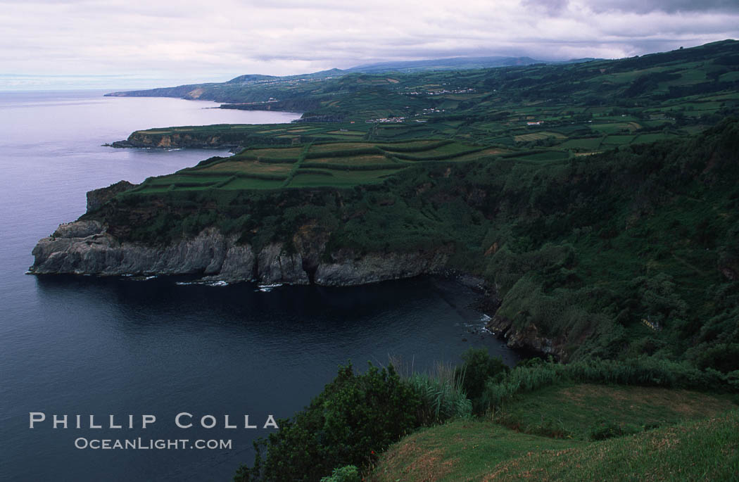 Coastline on Sao Miguel Island. Azores, Portugal, natural history stock photograph, photo id 05472