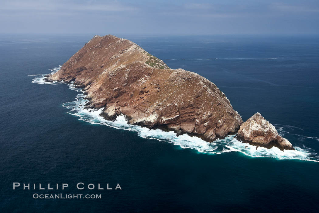 North Coronado Island, aerial photo, viewed from the south, Coronado Islands (Islas Coronado)