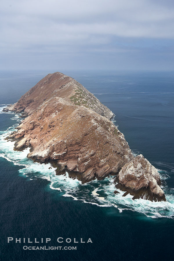 North Coronado Island, aerial photo, viewed from the south., natural history stock photograph, photo id 21321
