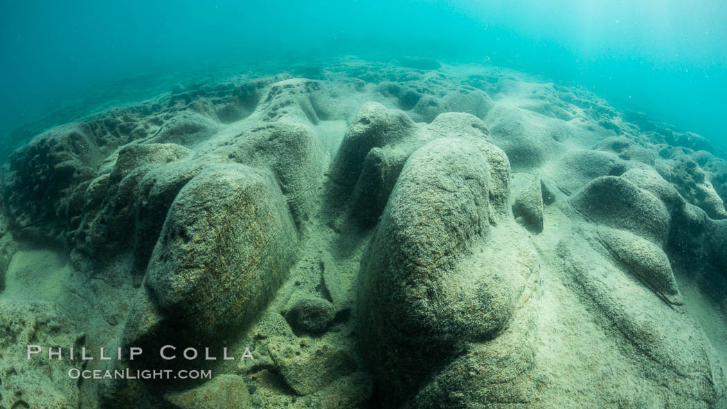 Curious underwater terrain, Lake Tahoe, California. USA, natural history stock photograph, photo id 32320