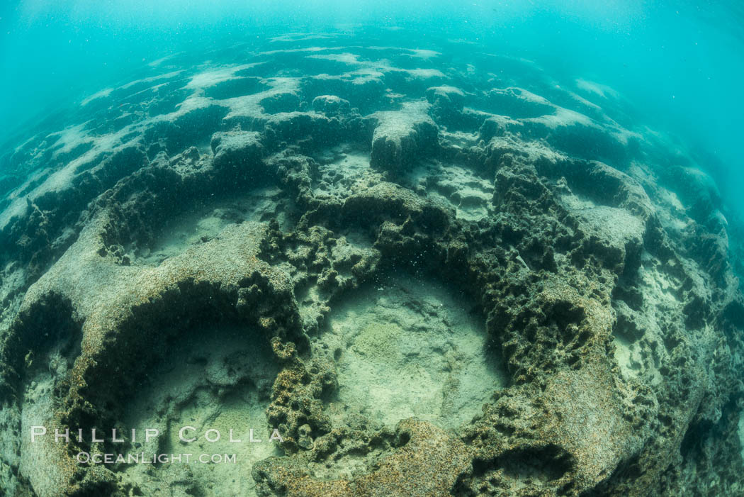 Curious underwater terrain, Lake Tahoe, California. USA, natural history stock photograph, photo id 32319