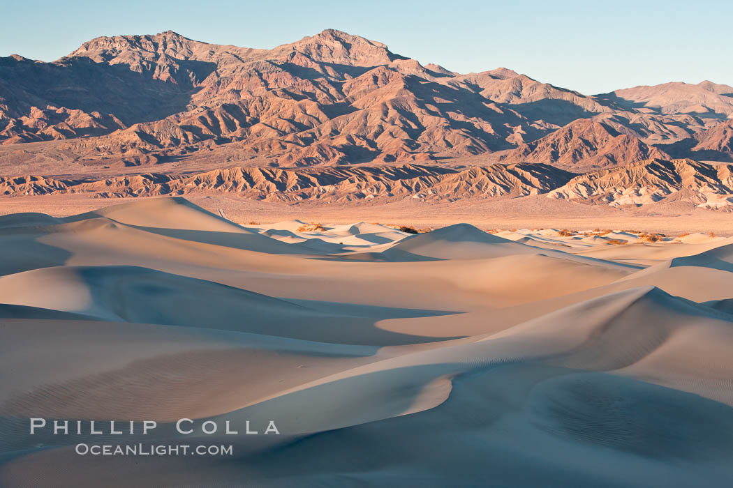 Sand Dunes, California.  Near Stovepipe Wells lies a region of sand dunes, some of them hundreds of feet tall. Death Valley National Park, USA, natural history stock photograph, photo id 15591