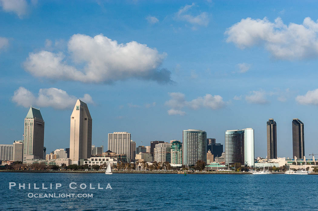 Downtown San Diego viewed from Coronado Island., natural history stock photograph, photo id 07953