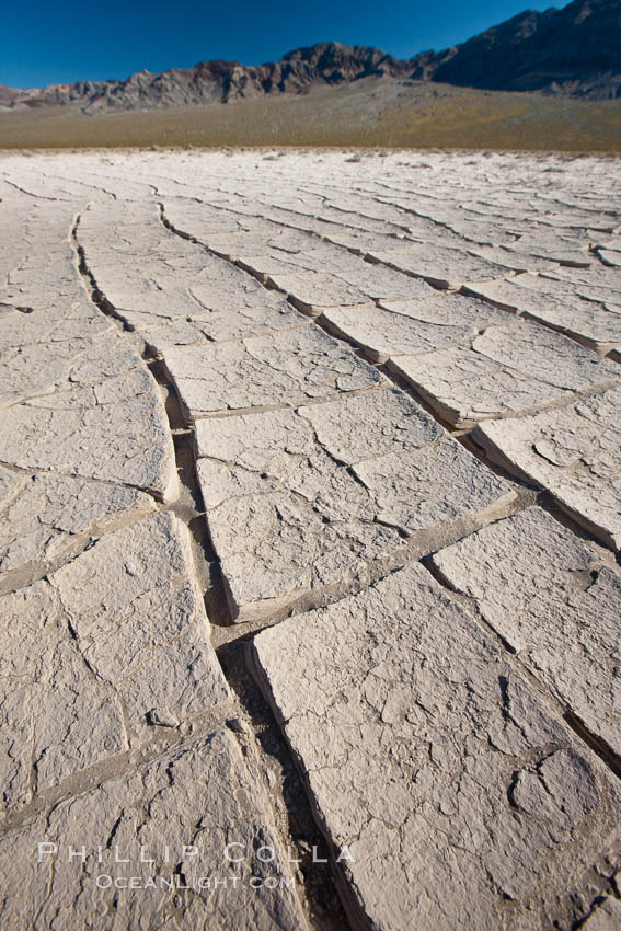 Dried mud, arid land, Eureka Valley. Death Valley National Park, California, USA, natural history stock photograph, photo id 25244