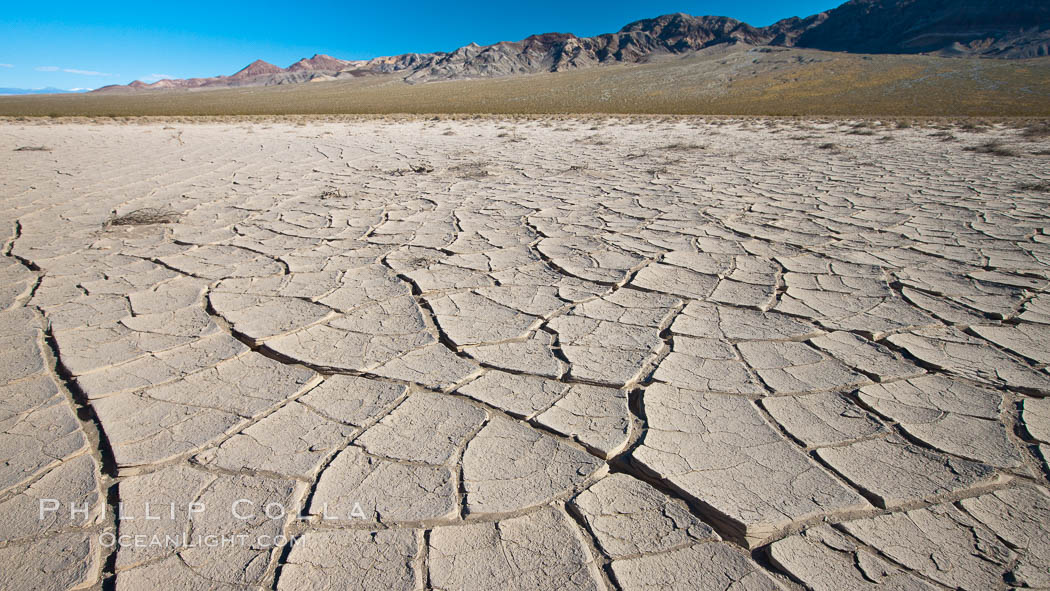 Dried mud, arid land, Eureka Valley. Death Valley National Park, California, USA, natural history stock photograph, photo id 25339