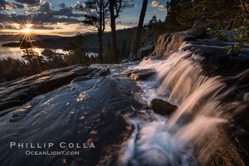 Eagle Falls at Sunrise, Lake Tahoe, California Eagle Falls at Sunrise, Lake Tahoe, California