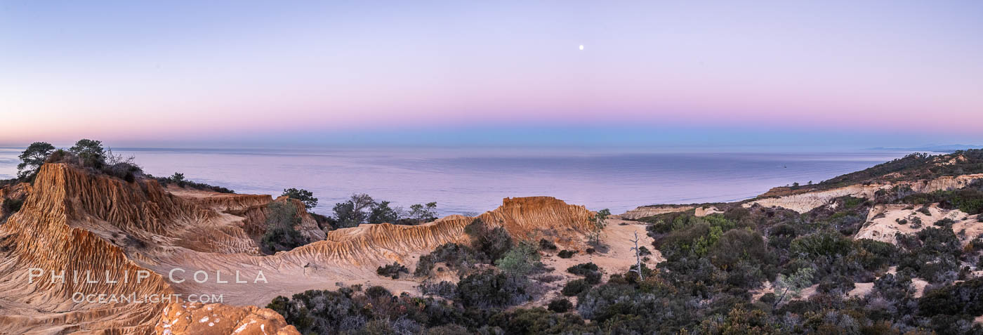 Earth Shadow over the Pacific, Torrey Pines, California. Torrey Pines State Reserve, San Diego, USA, natural history stock photograph, photo id 36566