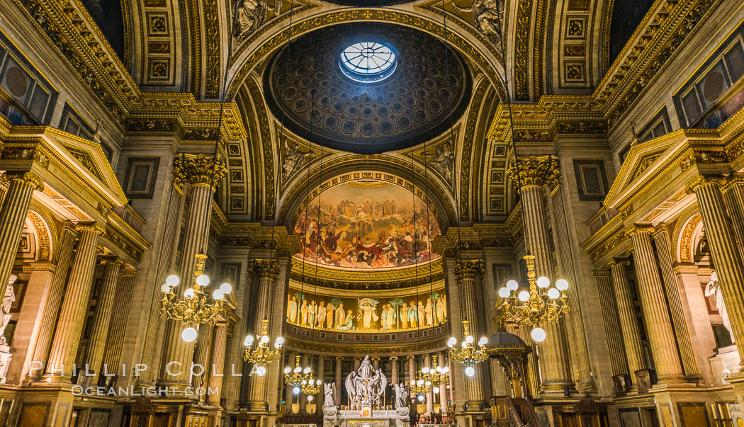 Eglise de la Madeleine, a Roman Catholic church in the 8th arrondissement of Paris, designed in its present form as a temple to the glory of Napoleon's army. France, natural history stock photograph, photo id 28088