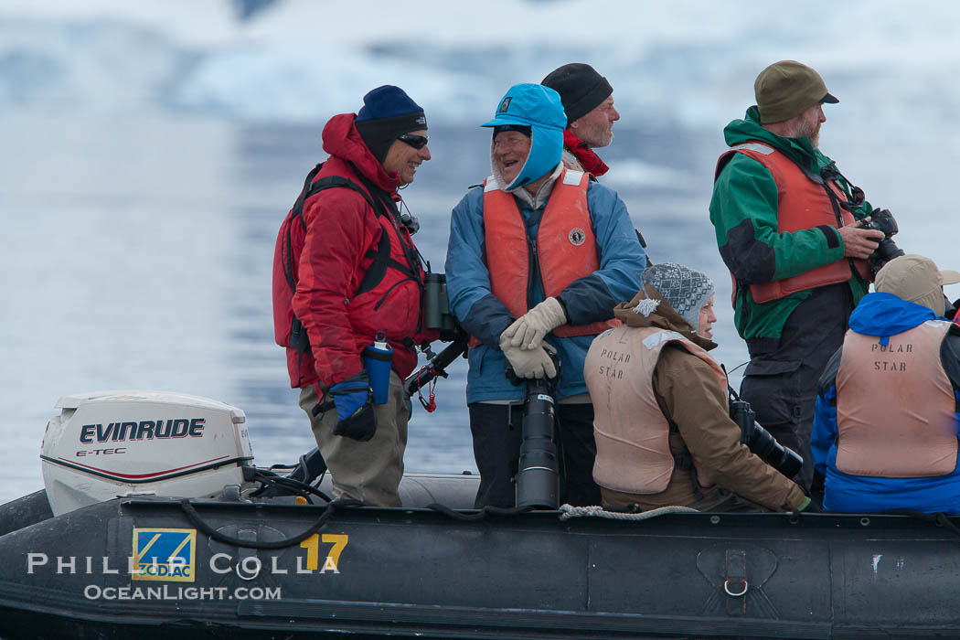 Enjoying a zodiac ride in Neko Harbor, Antarctica., natural history stock photograph, photo id 25716