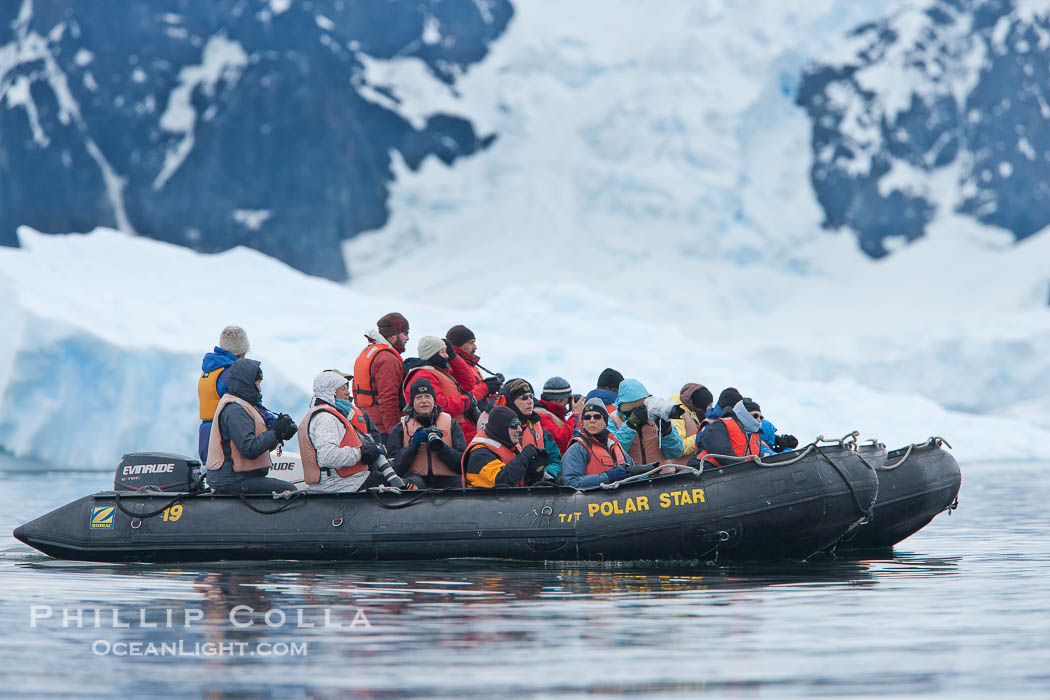Enjoying a zodiac ride in Neko Harbor, Antarctica., natural history stock photograph, photo id 25717