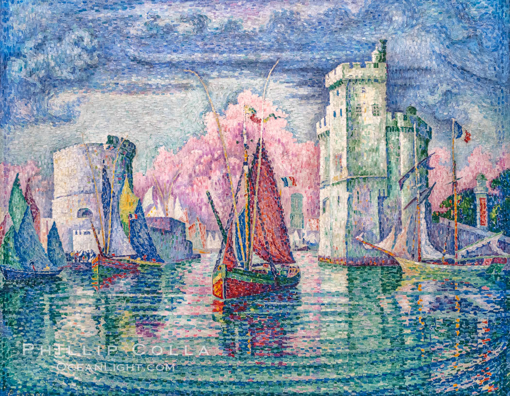 Entrance to the Port of La Rochelle, 1921, Paul Signac, Musee d'Orsay, Paris, Musee d'Orsay, Paris. Musee dOrsay, France, natural history stock photograph, photo id 35616