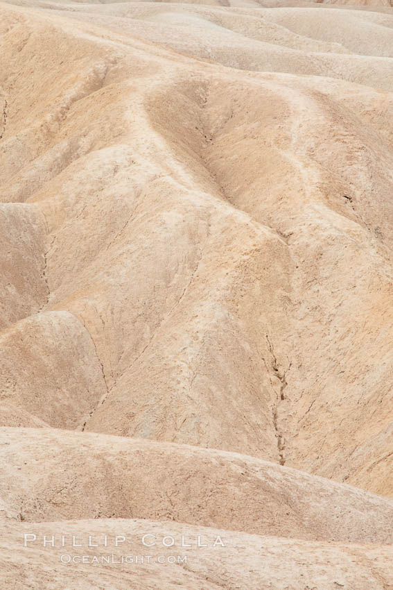 Eroded hillsides near Zabriskie Point and Gower Wash. Death Valley National Park, California, USA, natural history stock photograph, photo id 25296