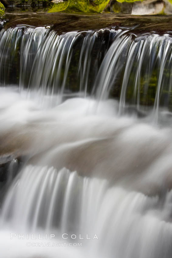 Fern Springs, a small natural spring in Yosemite Valley near the Pohono Bridge, trickles quietly over rocks as it flows into the Merced River. Yosemite Valley. Yosemite National Park, California, USA, natural history stock photograph, photo id 16084