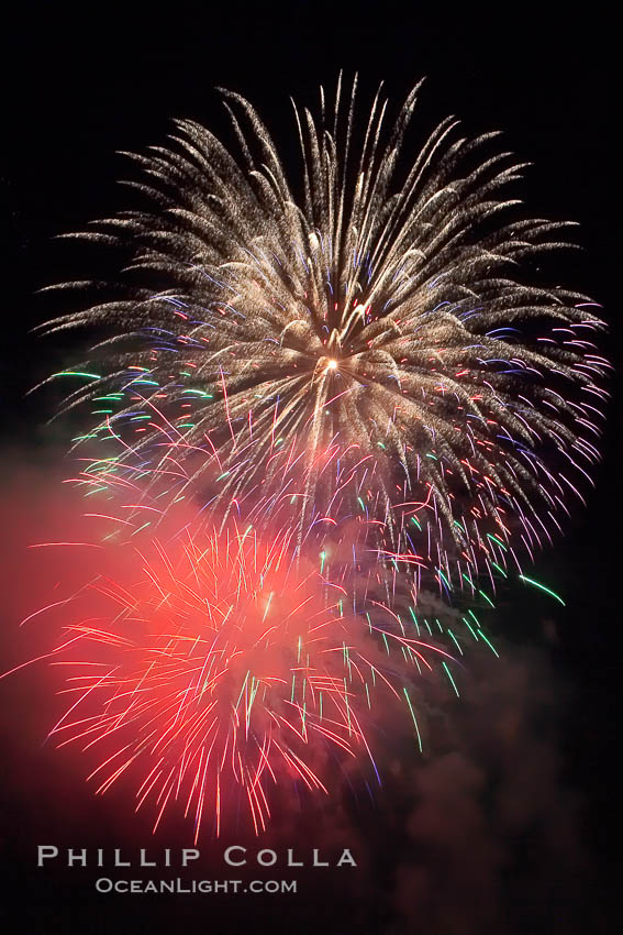 Fireworks, Aviara. Carlsbad, California, USA, natural history stock photograph, photo id 16214
