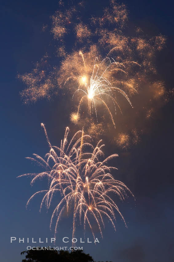 Fireworks, Aviara. Carlsbad, California, USA, natural history stock photograph, photo id 16216