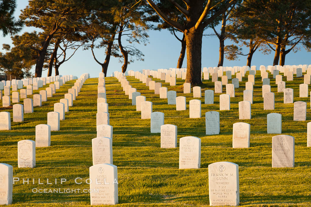 Fort Rosecrans National Cemetery. San Diego, California, USA, natural history stock photograph, photo id 26590