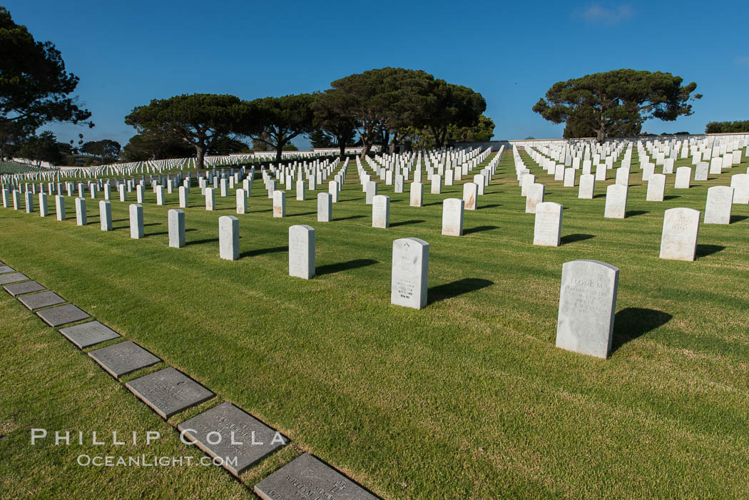 Fort Rosecrans National Cemetery. San Diego, California, USA, natural history stock photograph, photo id 27882