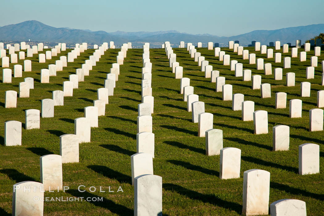 Fort Rosecrans National Cemetery. San Diego, California, USA, natural history stock photograph, photo id 26592