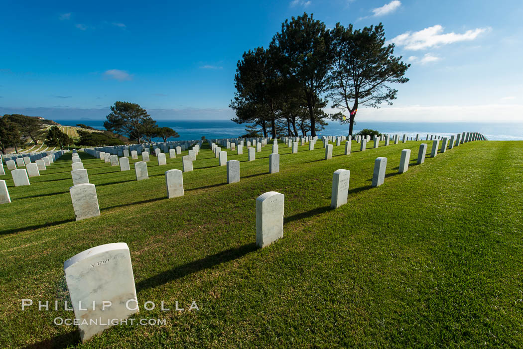 Fort Rosecrans National Cemetery. San Diego, California, USA, natural history stock photograph, photo id 27884