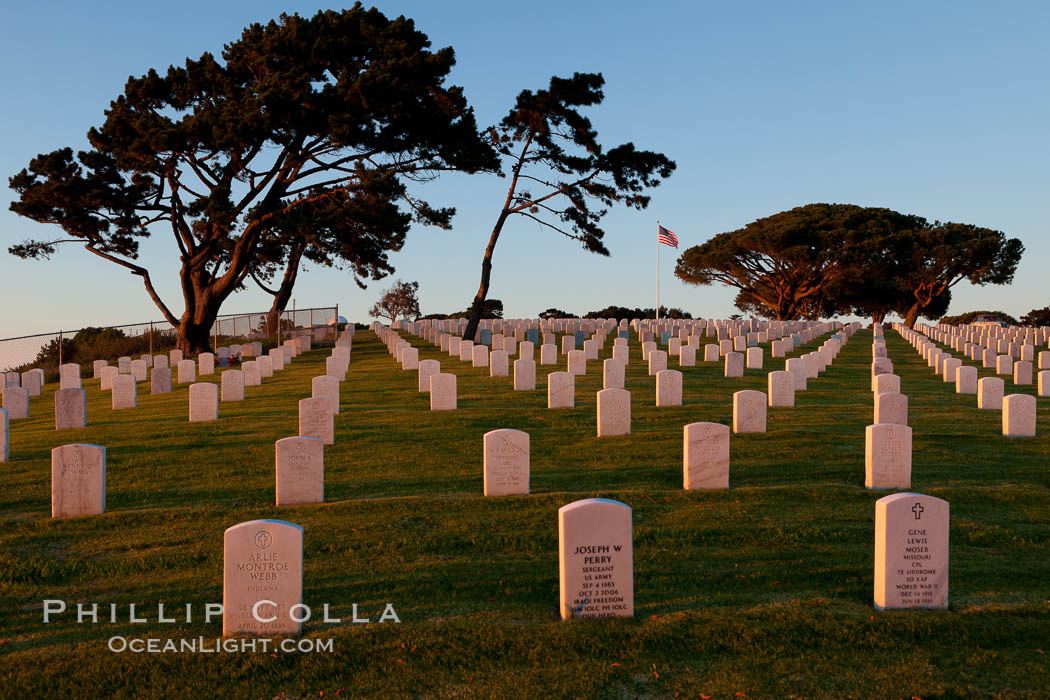 Fort Rosecrans National Cemetery. San Diego, California, USA, natural history stock photograph, photo id 26587