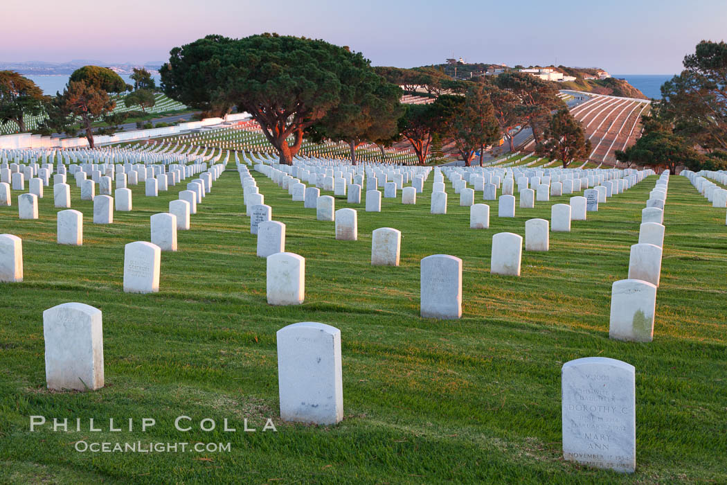 Fort Rosecrans National Cemetery. San Diego, California, USA, natural history stock photograph, photo id 26585