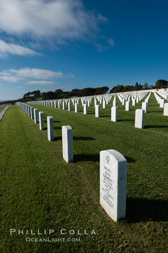 Fort Rosecrans National Cemetery. San Diego, California, USA, natural history stock photograph, photo id 27881