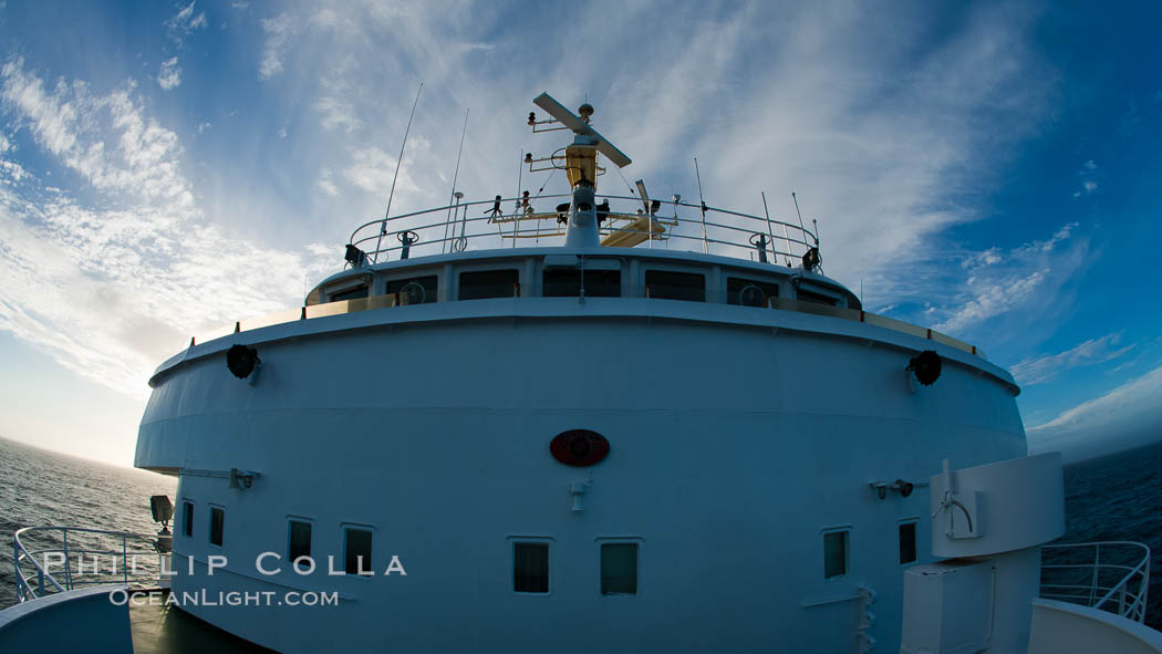 Foward structure of the M/V Polar Star. Southern Ocean, natural history stock photograph, photo id 24132
