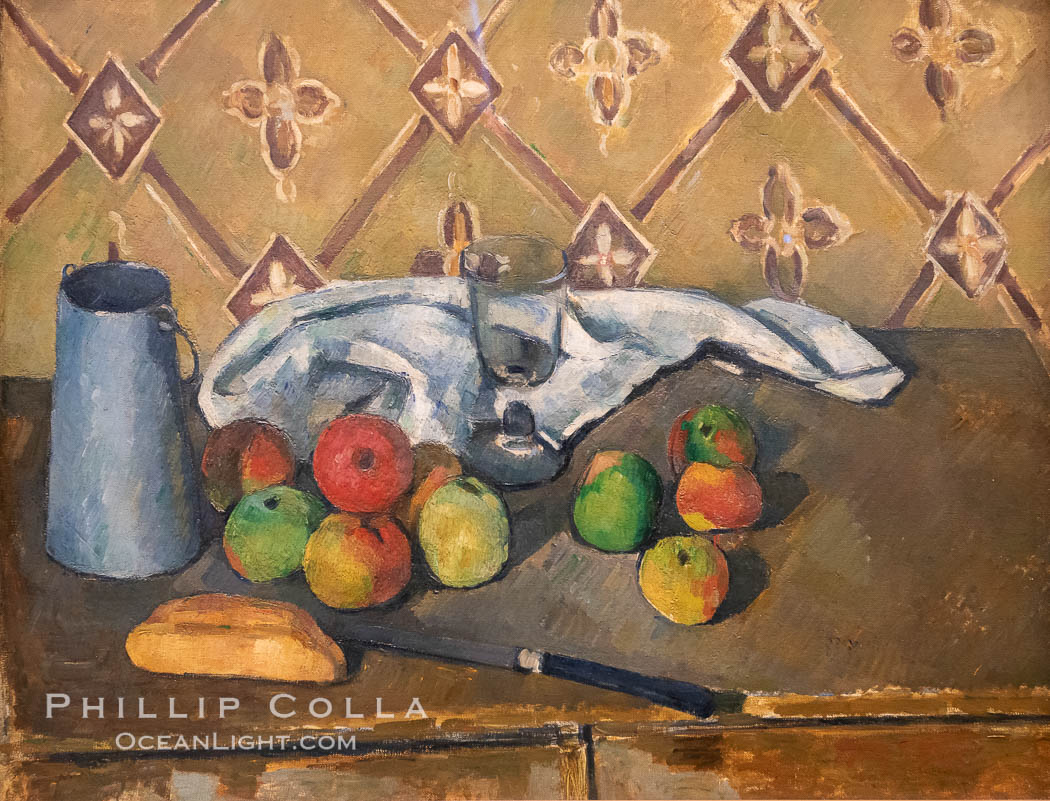 Fruits, serviette et boite a lait by Paul Cezanne, Musee de l"Orangerie. Musee de lOrangerie, Paris, France, natural history stock photograph, photo id 35631