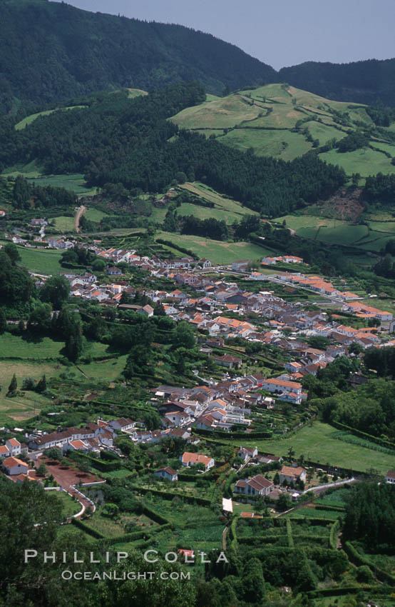Furnas, a small town on Sao Miguel Island. Azores, Portugal, natural history stock photograph, photo id 05469