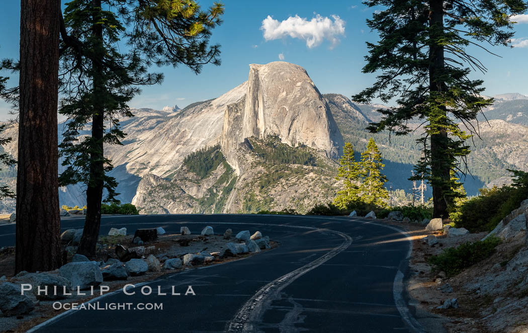 Half Dome and the Glacier Point Road, Yosemite National Park. California, USA, natural history stock photograph, photo id 36380